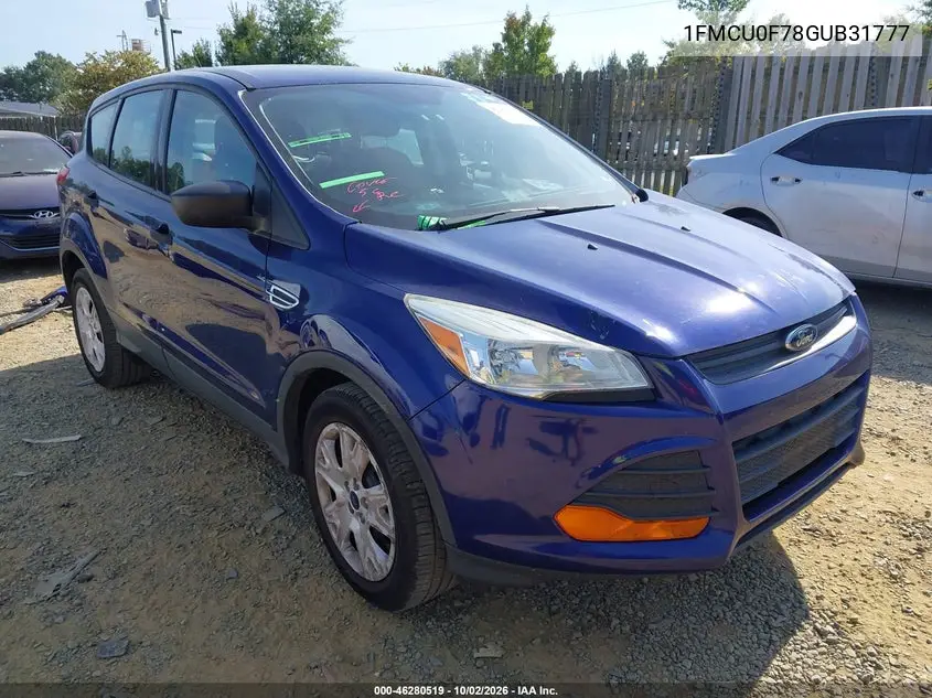 FORD ESCAPE 2016, VIN 1FMCU0F78GUB31777