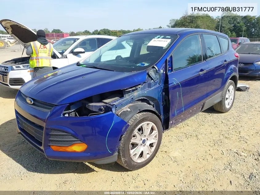 2016 FORD ESCAPE VIN 1FMCU0F78GUB31777 — фото 2
