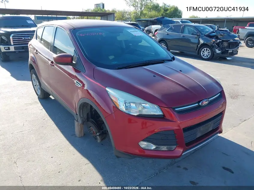 FORD ESCAPE 2016, VIN 1FMCU0G72GUC41934