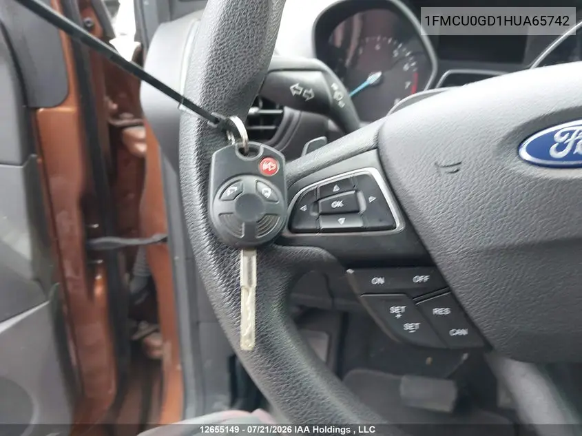2017 FORD ESCAPE VIN 1FMCU0GD1HUA65742 — фото 11
