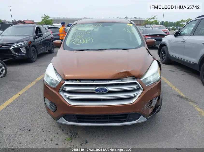 2017 FORD ESCAPE VIN 1FMCU0GD1HUA65742 — фото 12