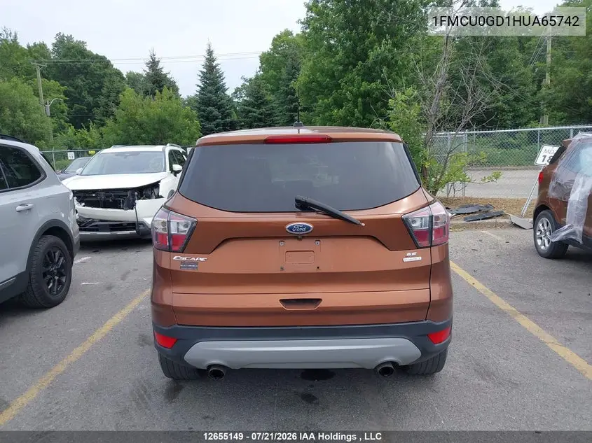 2017 FORD ESCAPE VIN 1FMCU0GD1HUA65742 — фото 16