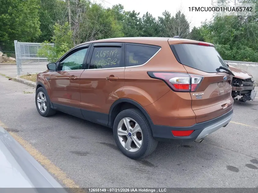 2017 FORD ESCAPE VIN 1FMCU0GD1HUA65742 — фото 3