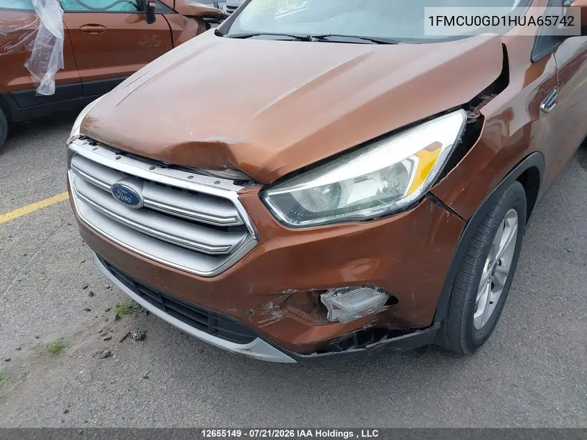 2017 FORD ESCAPE VIN 1FMCU0GD1HUA65742 — фото 6
