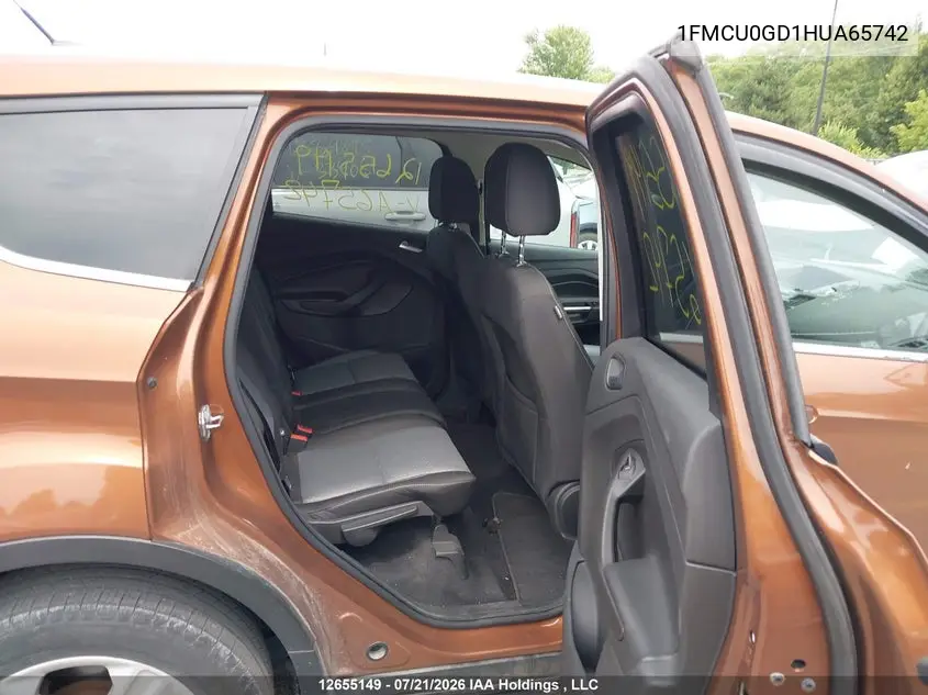2017 FORD ESCAPE VIN 1FMCU0GD1HUA65742 — фото 8