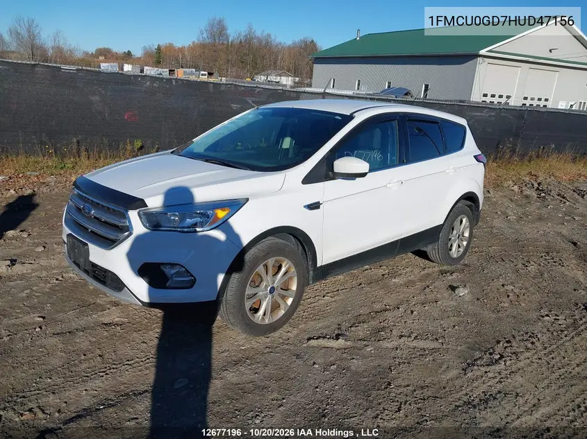 2017 FORD ESCAPE VIN 1FMCU0GD7HUD47156 — фото 2