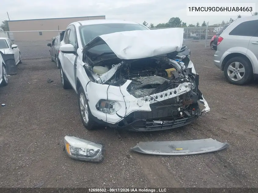 FORD ESCAPE 2017, VIN 1FMCU9GD6HUA84663