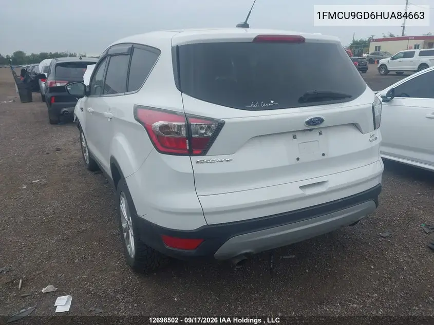 2017 FORD ESCAPE VIN 1FMCU9GD6HUA84663 — фото 3