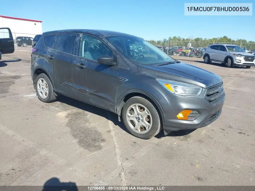 FORD ESCAPE 2017, VIN 1FMCU0F78HUD00536