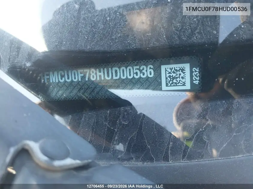 2017 FORD ESCAPE VIN 1FMCU0F78HUD00536 — фото 18