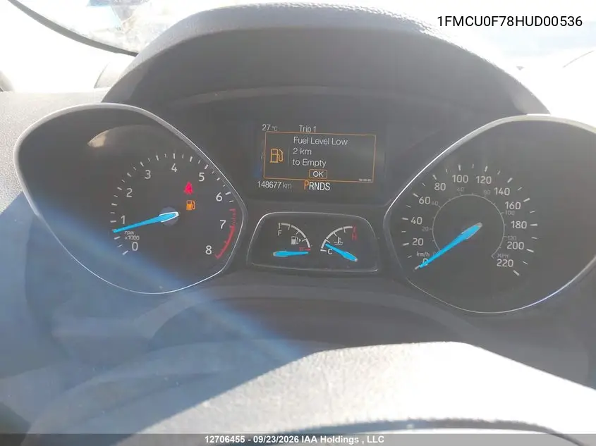 2017 FORD ESCAPE VIN 1FMCU0F78HUD00536 — фото 7