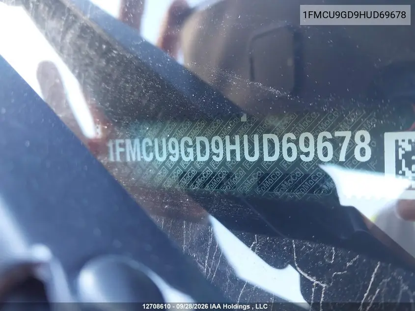 2017 FORD ESCAPE VIN 1FMCU9GD9HUD69678 — фото 19