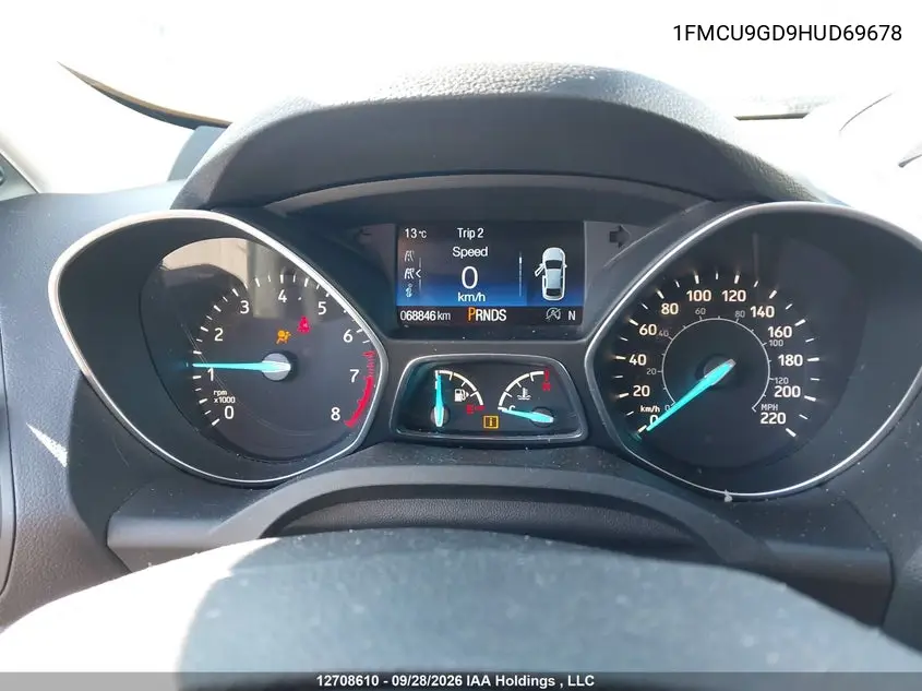 2017 FORD ESCAPE VIN 1FMCU9GD9HUD69678 — фото 7