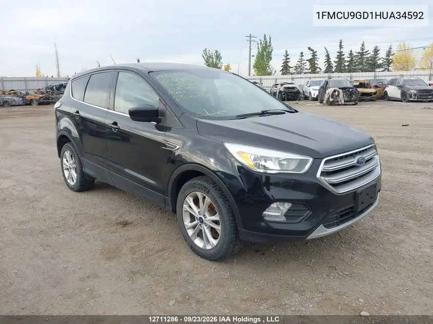 FORD ESCAPE 2017, VIN 1FMCU9GD1HUA34592