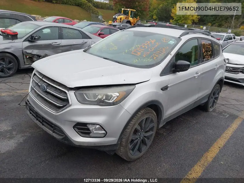 2017 FORD ESCAPE VIN 1FMCU9GD4HUE79652 — фото 2