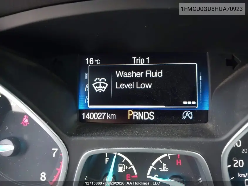 2017 FORD ESCAPE VIN 1FMCU0GD8HUA70923 — фото 15