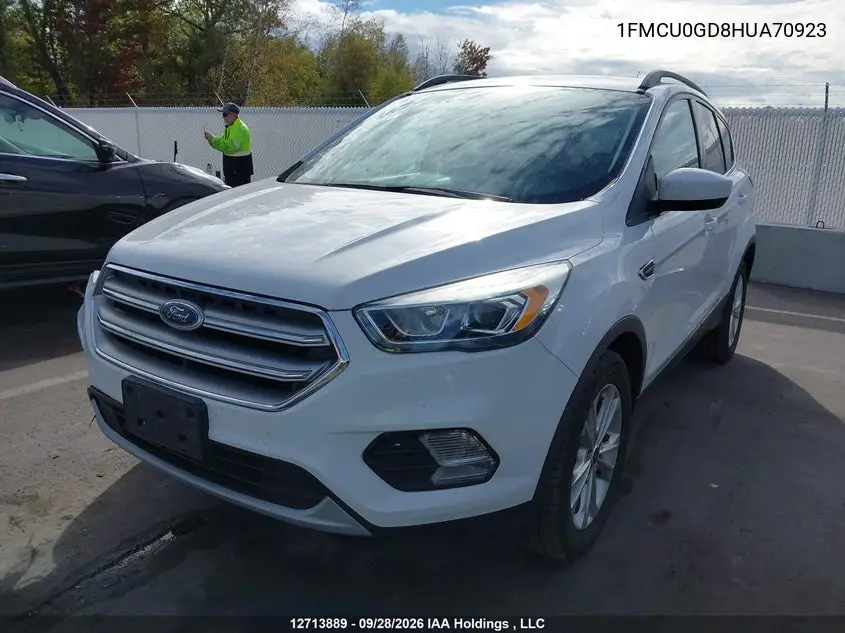 2017 FORD ESCAPE VIN 1FMCU0GD8HUA70923 — фото 2