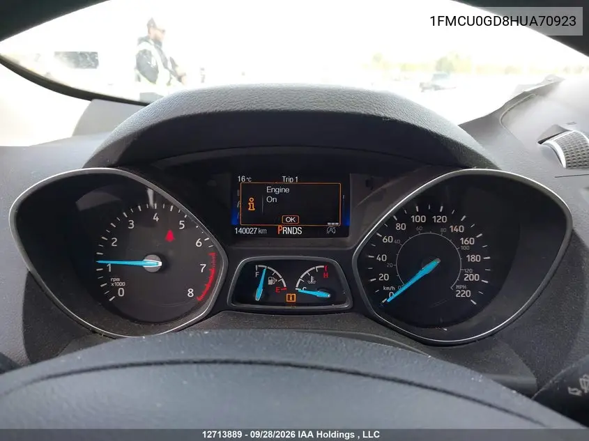 2017 FORD ESCAPE VIN 1FMCU0GD8HUA70923 — фото 7