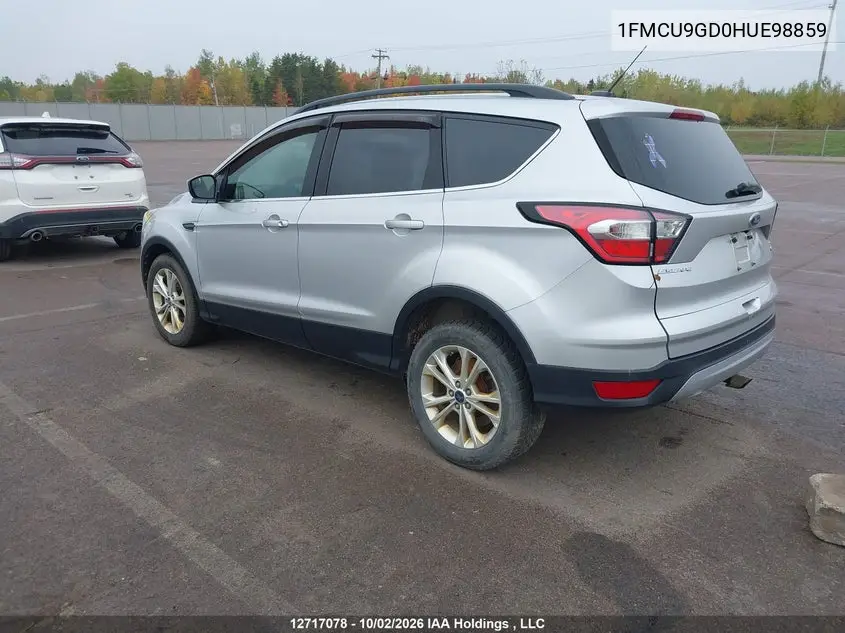 2017 FORD ESCAPE VIN 1FMCU9GD0HUE98859 — фото 3