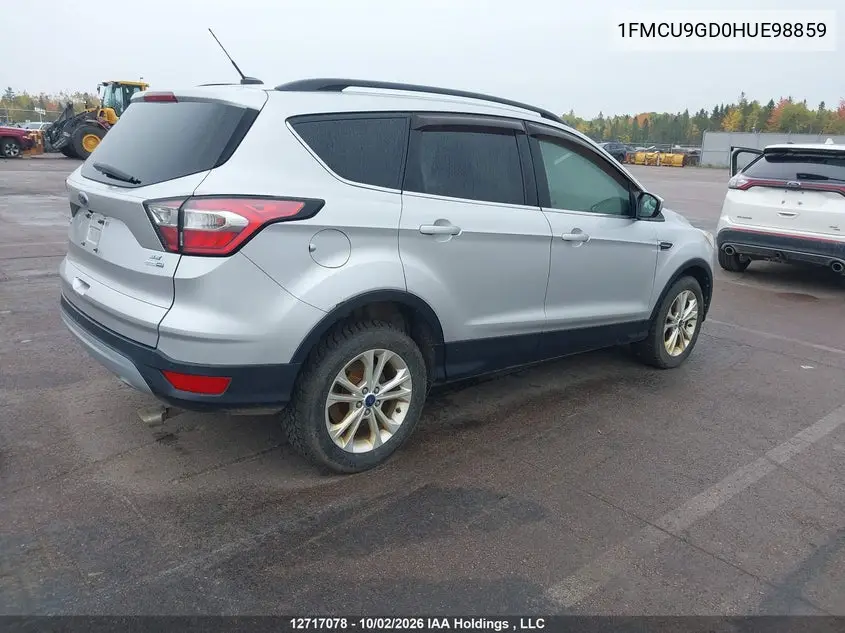 2017 FORD ESCAPE VIN 1FMCU9GD0HUE98859 — фото 4