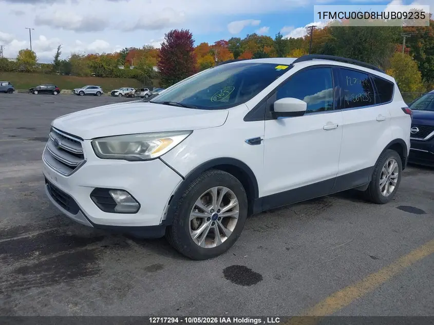 2017 FORD ESCAPE VIN 1FMCU0GD8HUB09235 — фото 2