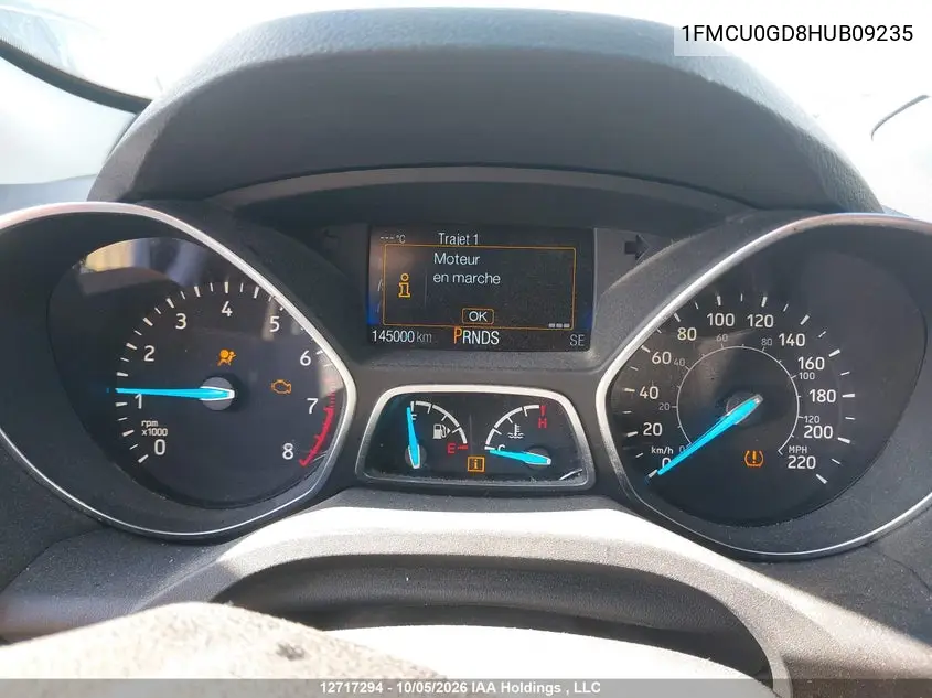 2017 FORD ESCAPE VIN 1FMCU0GD8HUB09235 — фото 7