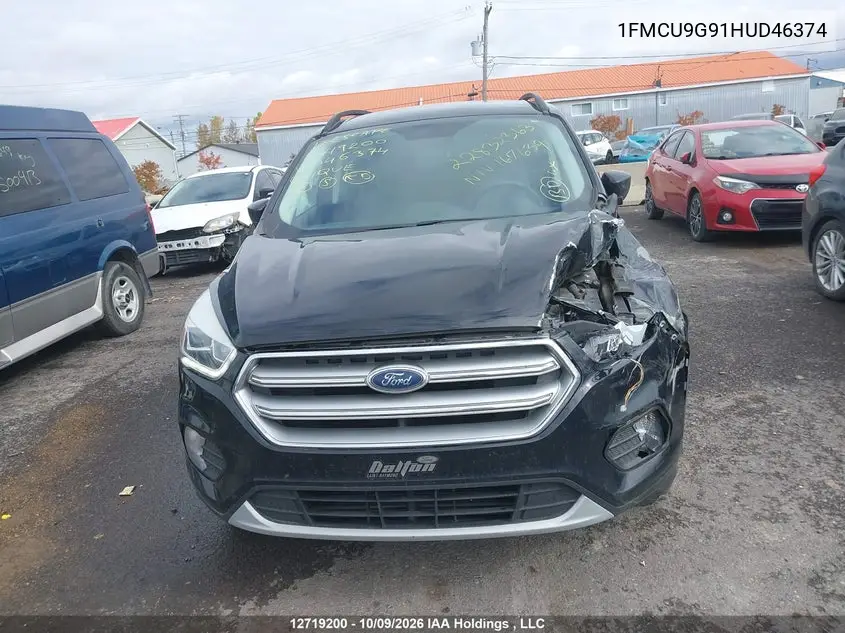 2017 FORD ESCAPE VIN 1FMCU9G91HUD46374 — фото 12