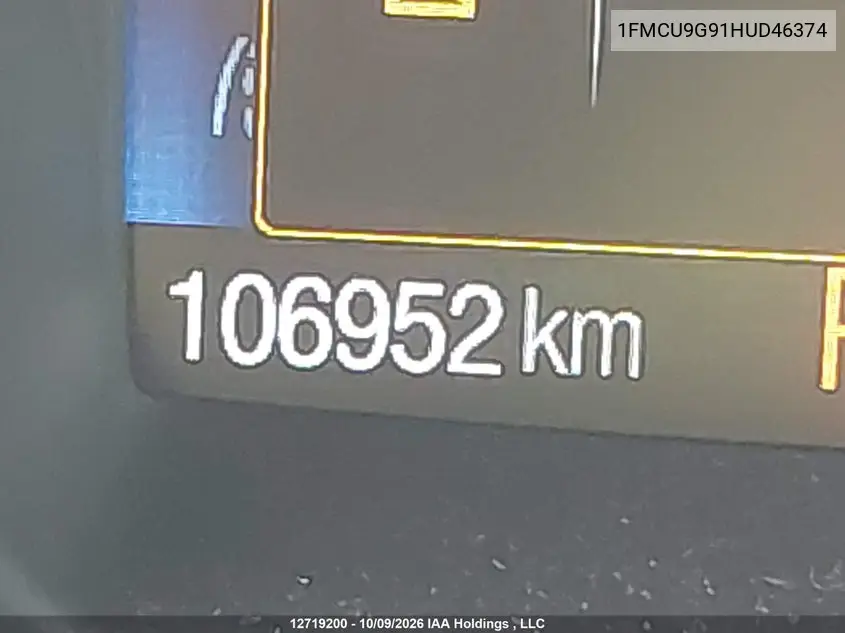 2017 FORD ESCAPE VIN 1FMCU9G91HUD46374 — фото 15