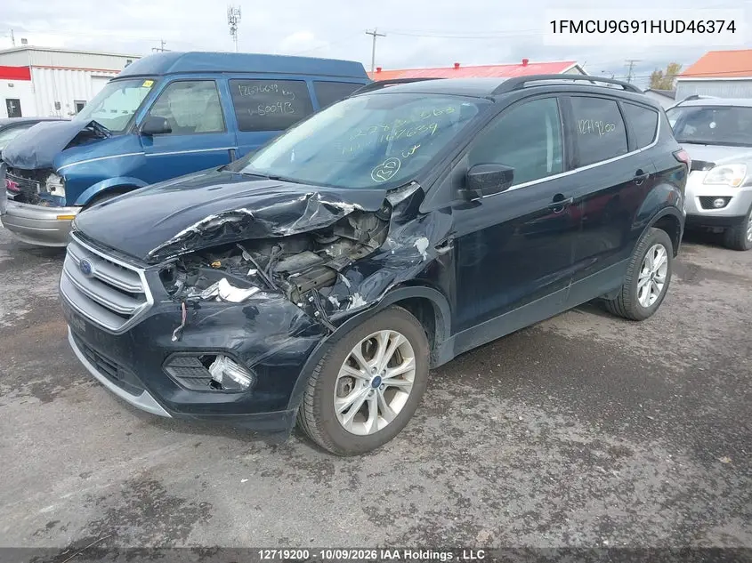 2017 FORD ESCAPE VIN 1FMCU9G91HUD46374 — фото 2