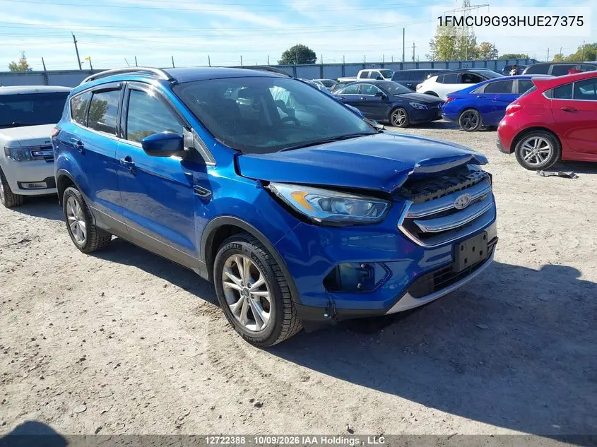 FORD ESCAPE 2017, VIN 1FMCU9G93HUE27375