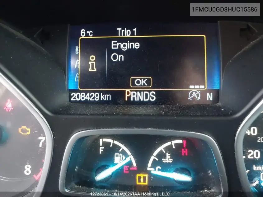 2017 FORD ESCAPE VIN 1FMCU0GD8HUC15586 — фото 15