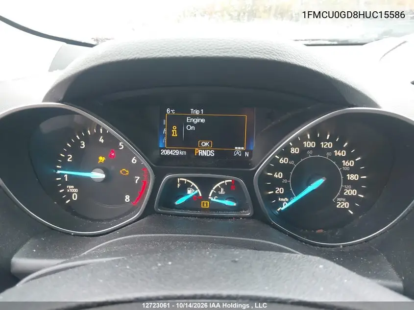 2017 FORD ESCAPE VIN 1FMCU0GD8HUC15586 — фото 7