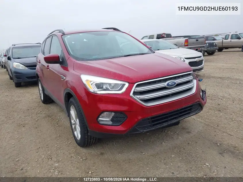 FORD ESCAPE 2017, VIN 1FMCU9GD2HUE60193