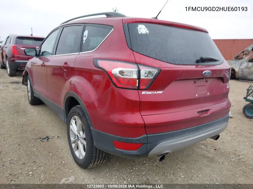 2017 FORD ESCAPE VIN 1FMCU9GD2HUE60193 — фото 3