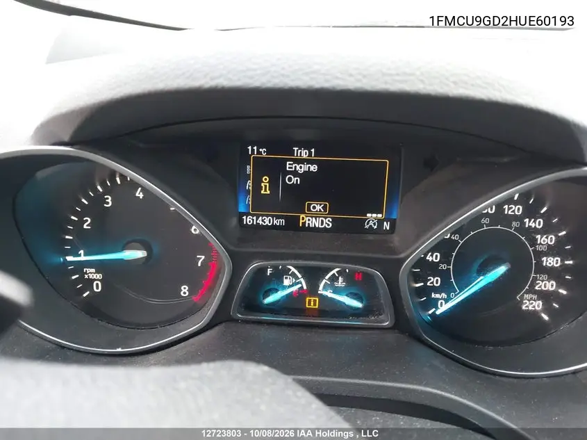 2017 FORD ESCAPE VIN 1FMCU9GD2HUE60193 — фото 7