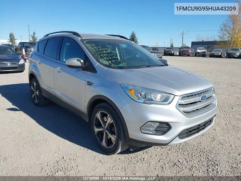 FORD ESCAPE 2017, VIN 1FMCU9G95HUA43209