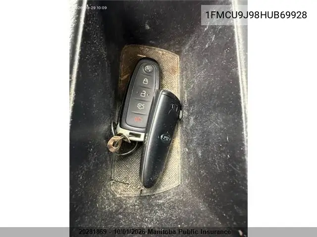 2017 FORD ESCAPE VIN 1FMCU9J98HUB69928 — фото 11