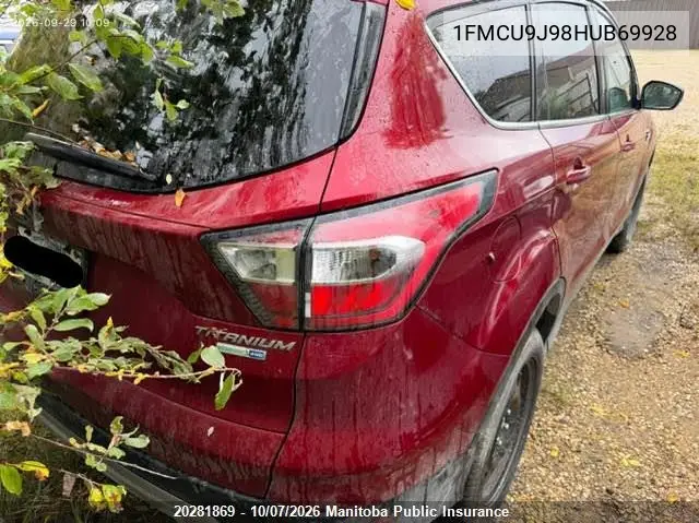 2017 FORD ESCAPE VIN 1FMCU9J98HUB69928 — фото 4