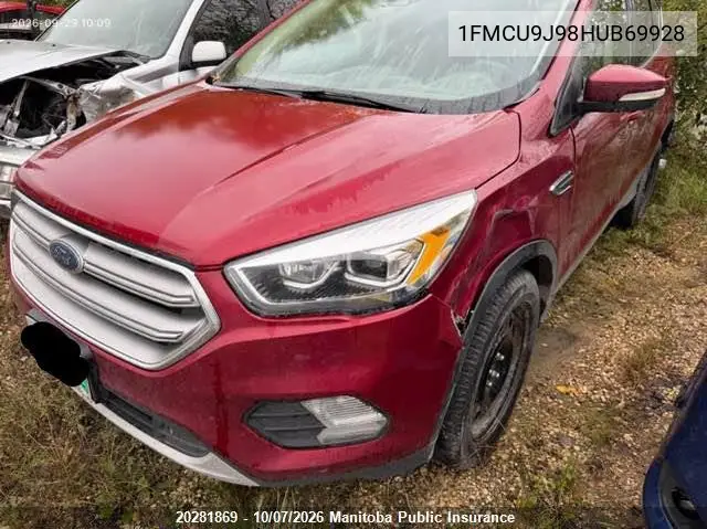 2017 FORD ESCAPE VIN 1FMCU9J98HUB69928 — фото 6