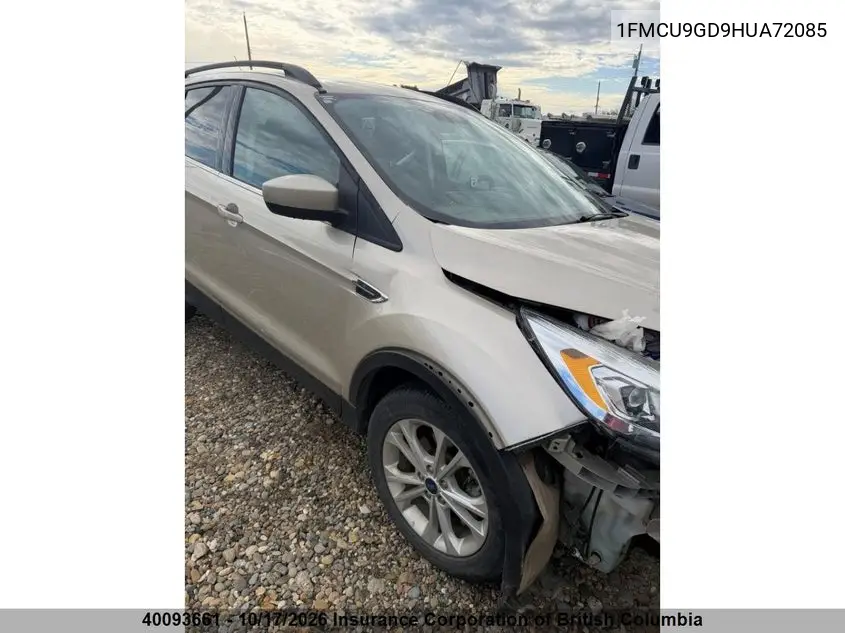FORD ESCAPE 2017, VIN 1FMCU9GD9HUA72085