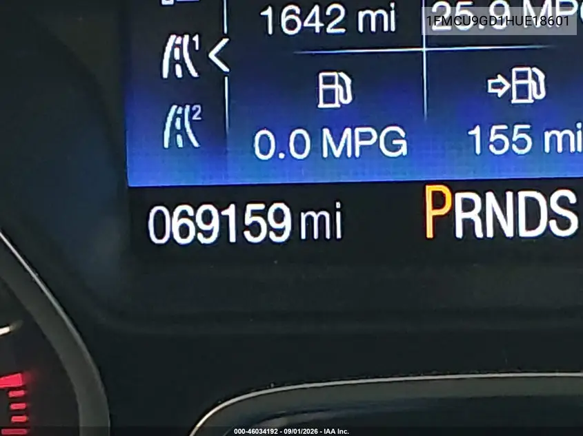 2017 FORD ESCAPE VIN 1FMCU9GD1HUE18601 — фото 14