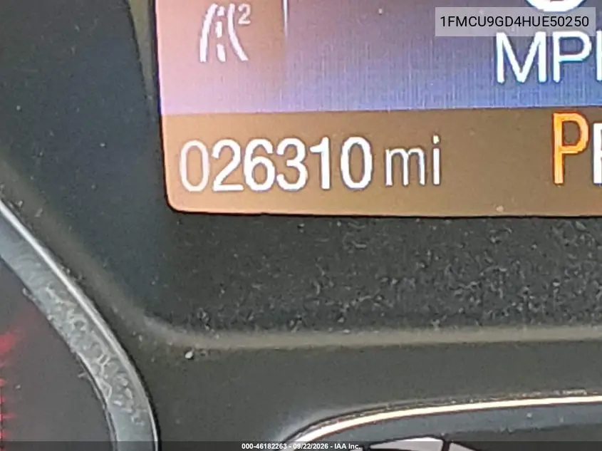 2017 FORD ESCAPE VIN 1FMCU9GD4HUE50250 — фото 15
