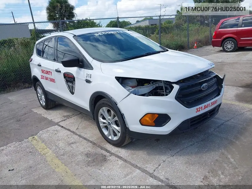 FORD ESCAPE 2017, VIN 1FMCU0F76HUD25001