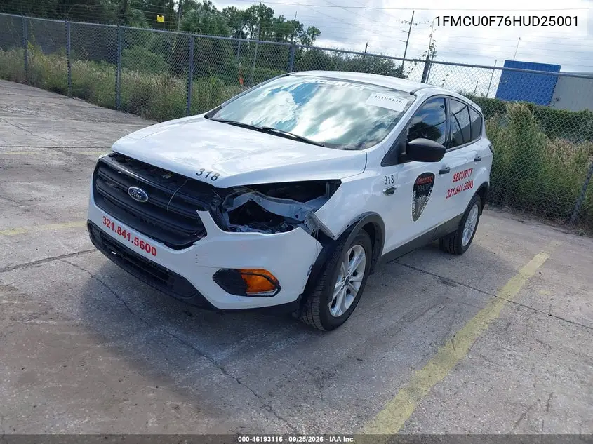 2017 FORD ESCAPE VIN 1FMCU0F76HUD25001 — фото 2