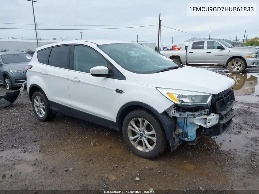 FORD ESCAPE 2017, VIN 1FMCU9GD7HUB61833