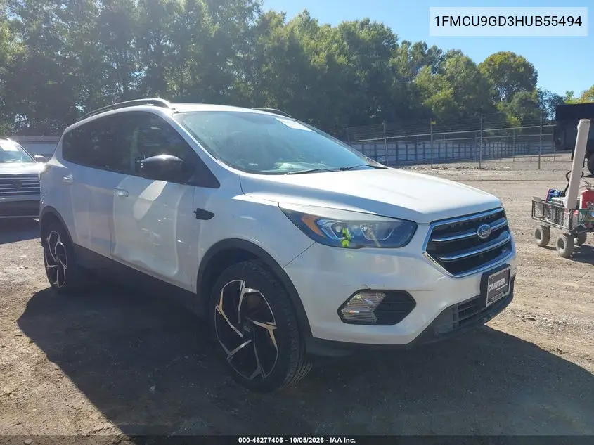 FORD ESCAPE 2017, VIN 1FMCU9GD3HUB55494