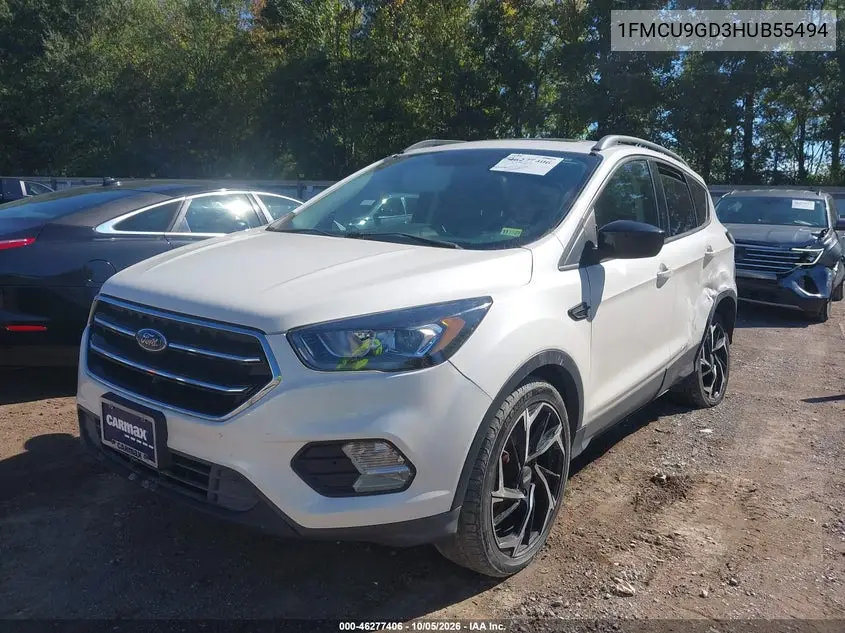 2017 FORD ESCAPE VIN 1FMCU9GD3HUB55494 — фото 2