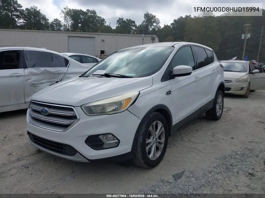 2017 FORD ESCAPE VIN 1FMCU0GD8HUD15994 — фото 2