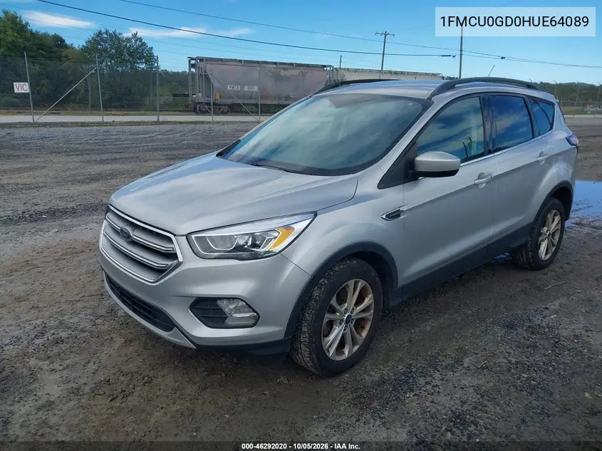 2017 FORD ESCAPE VIN 1FMCU0GD0HUE64089 — фото 2