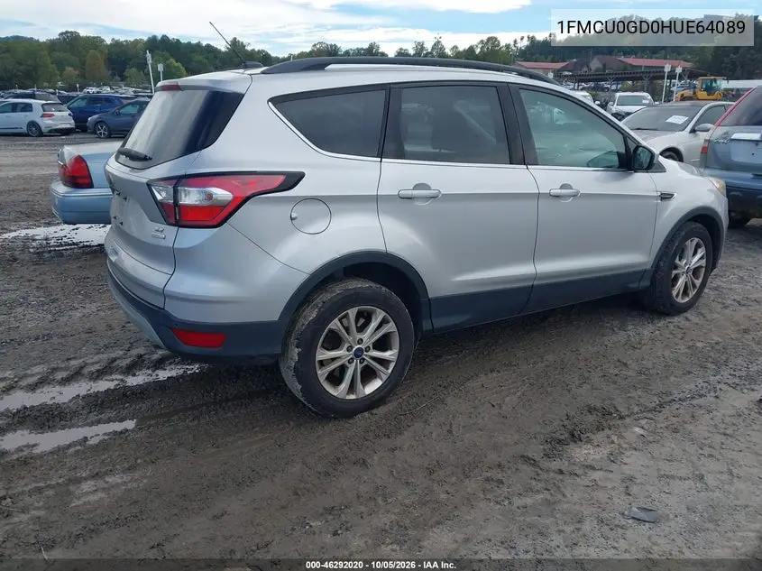 2017 FORD ESCAPE VIN 1FMCU0GD0HUE64089 — фото 4